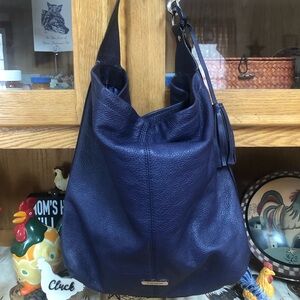 Coach Avery Hobo Vintage Shoulder Bag Purple Pebble Leather